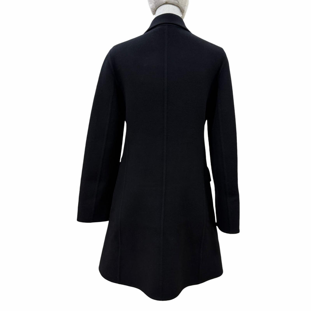 Pristine VERSACE coat Medusa Button black wool Women 36 1023041