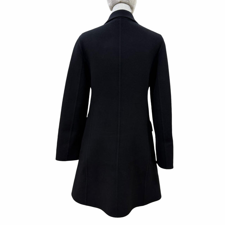 Pristine VERSACE coat Medusa Button black wool Women 36 1023041