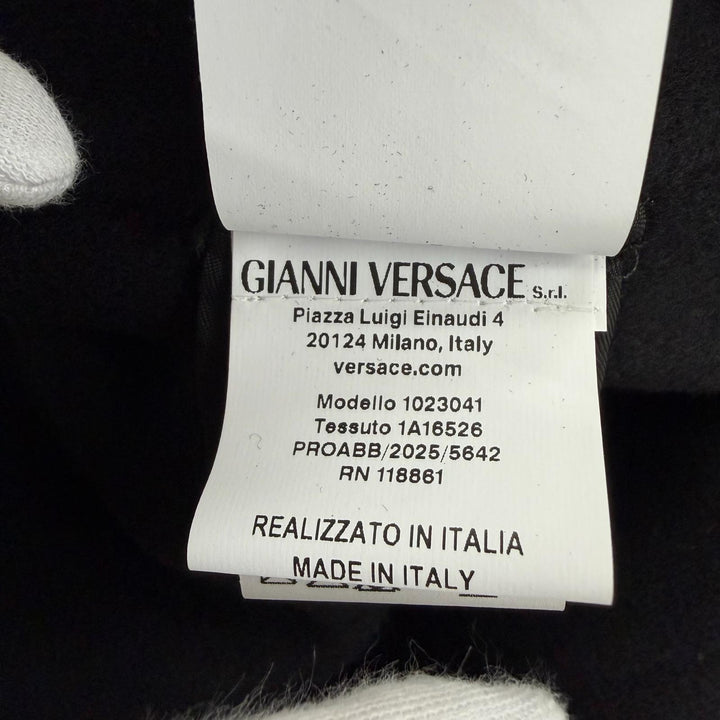 Pristine VERSACE coat Medusa Button black wool Women 36 1023041