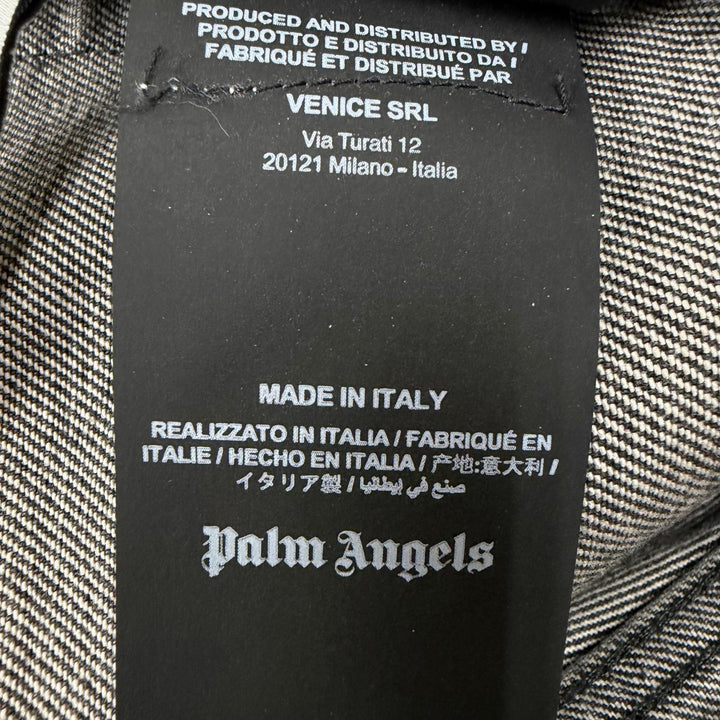 Discounted Great PALM ANGELS Denim pants Logo print gray cotton mens 29