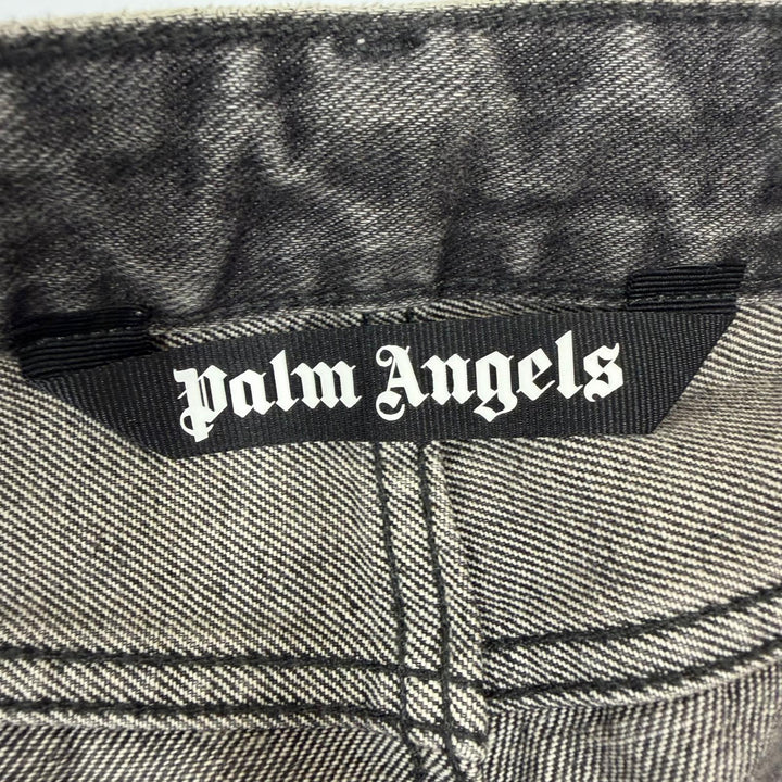 Discounted Great PALM ANGELS Denim pants Logo print gray cotton mens 29