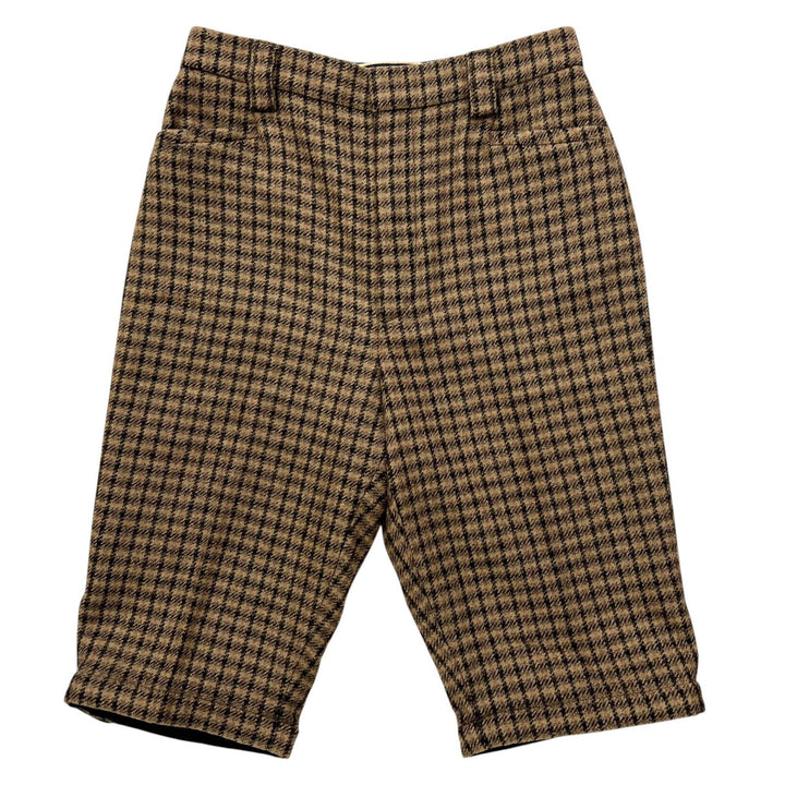 Excellent SAINT LAURENT PARIS Pants check half Brown wool Women IT 36 661318