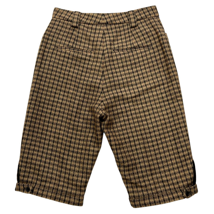 Excellent SAINT LAURENT PARIS Pants check half Brown wool Women IT 36 661318