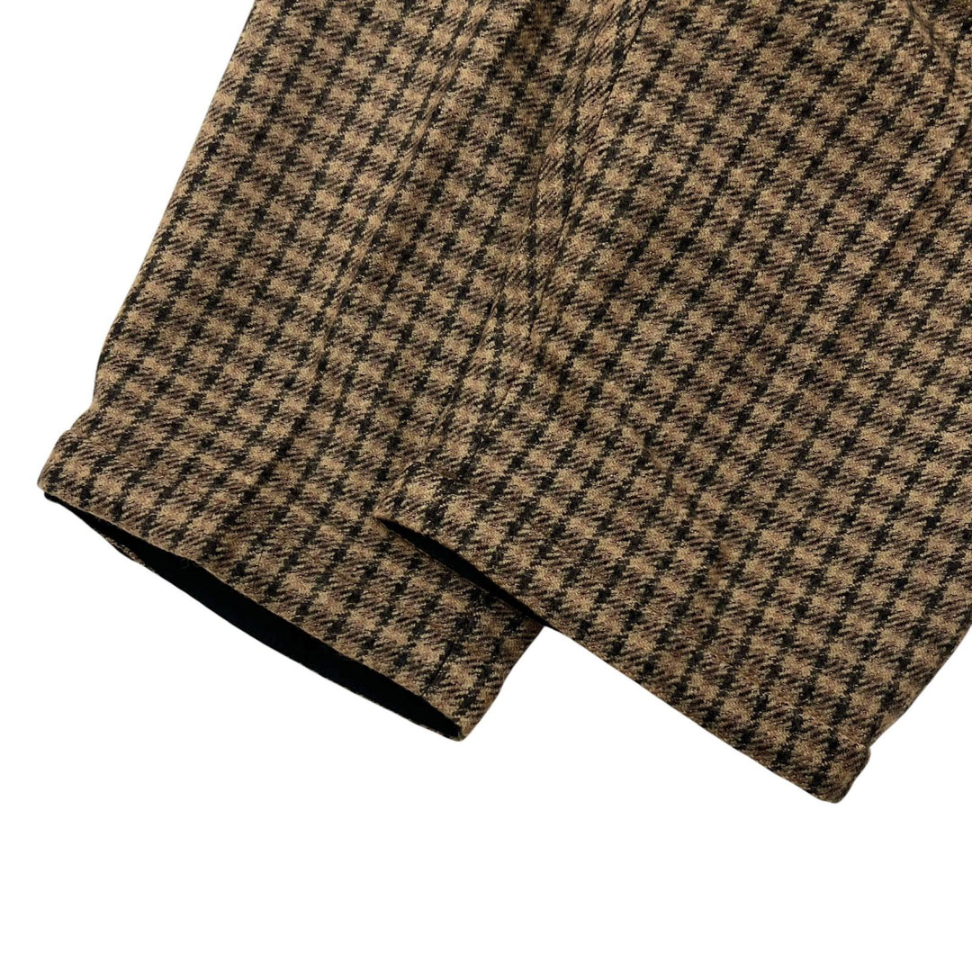Excellent SAINT LAURENT PARIS Pants check half Brown wool Women IT 36 661318