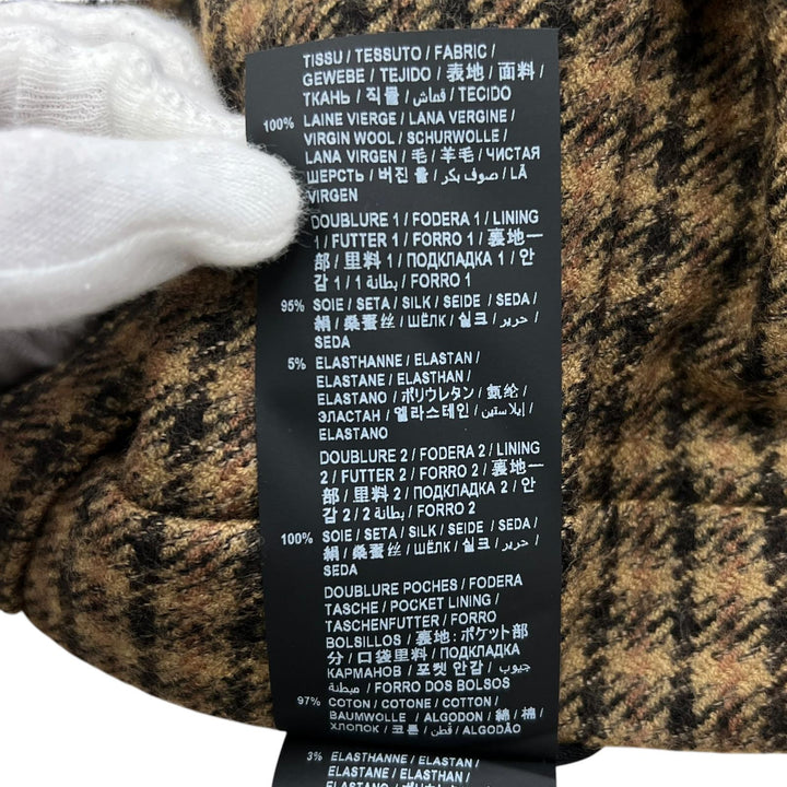 Excellent SAINT LAURENT PARIS Pants check half Brown wool Women IT 36 661318