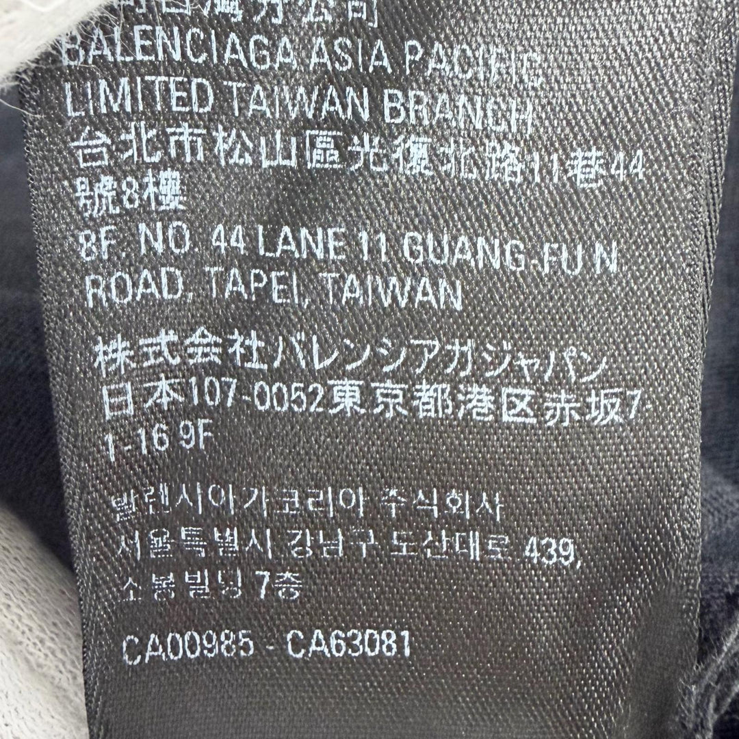 Pristine BALENCIAGA Long-sleeved T-shirt Back Label Oversized Long 3 693949