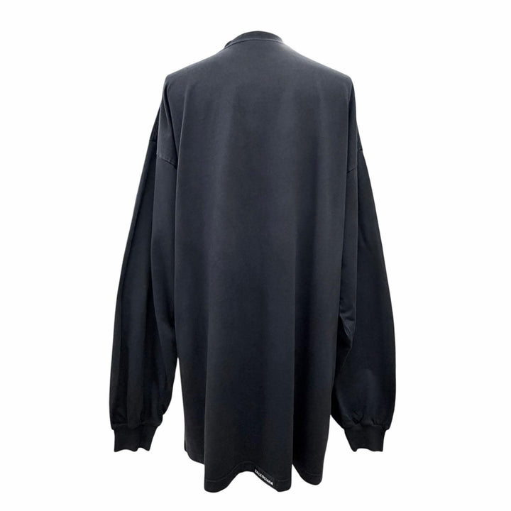 Pristine BALENCIAGA Long-sleeved T-shirt Back Label Oversized Long 3 693949