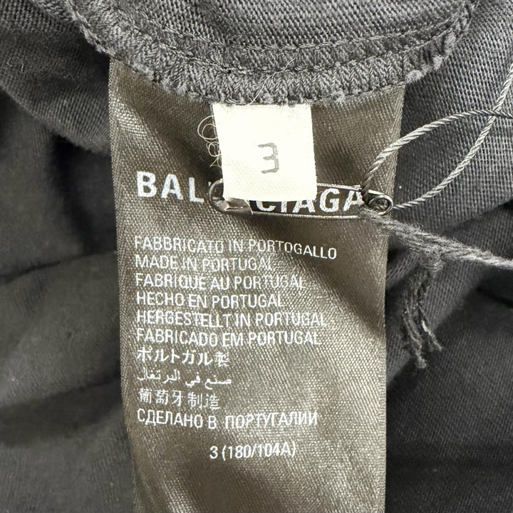 Pristine BALENCIAGA Long-sleeved T-shirt Back Label Oversized Long 3 693949