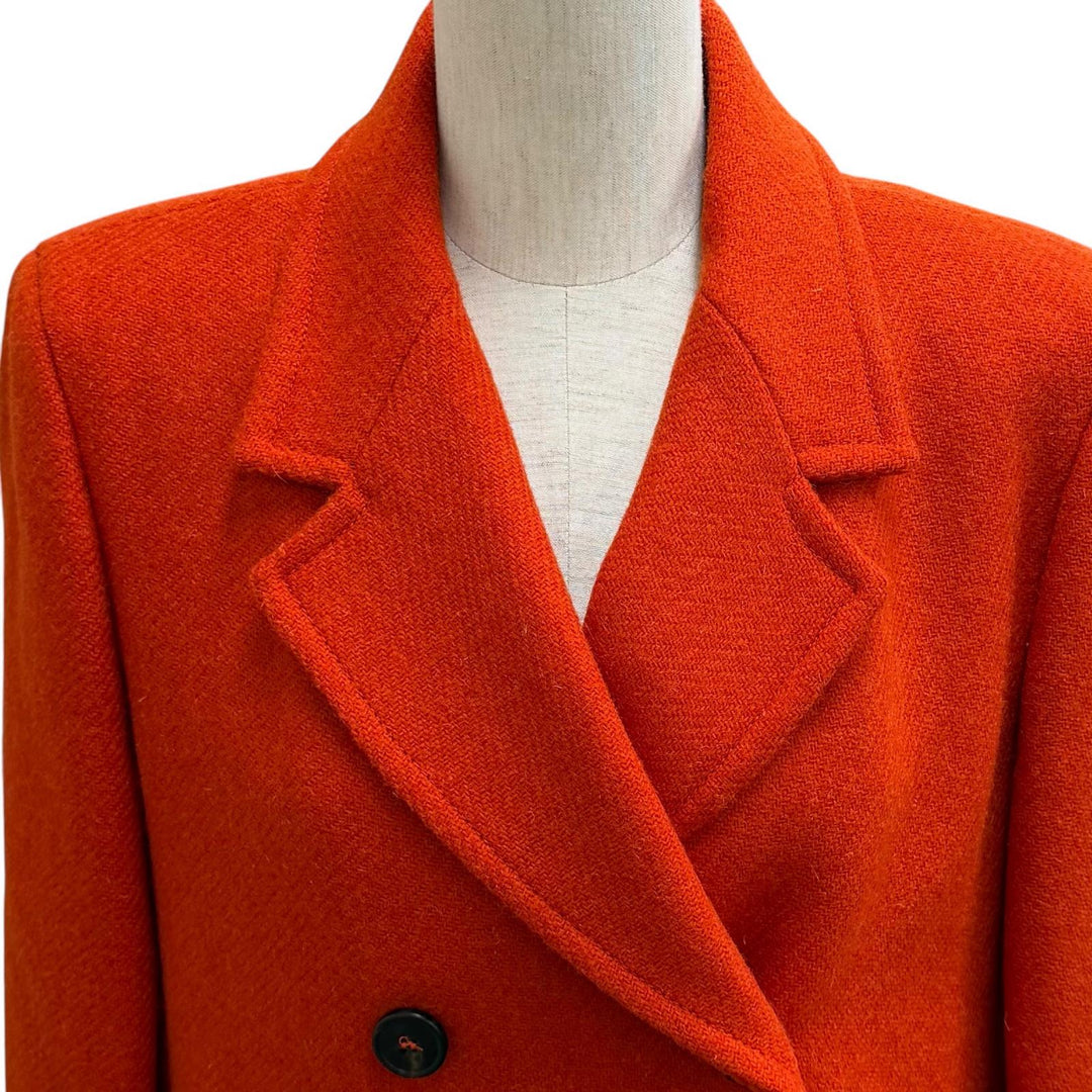 Excellent WEEKEND MaxMara coat Harris Tweed Double-Breasted wool 40 501616136