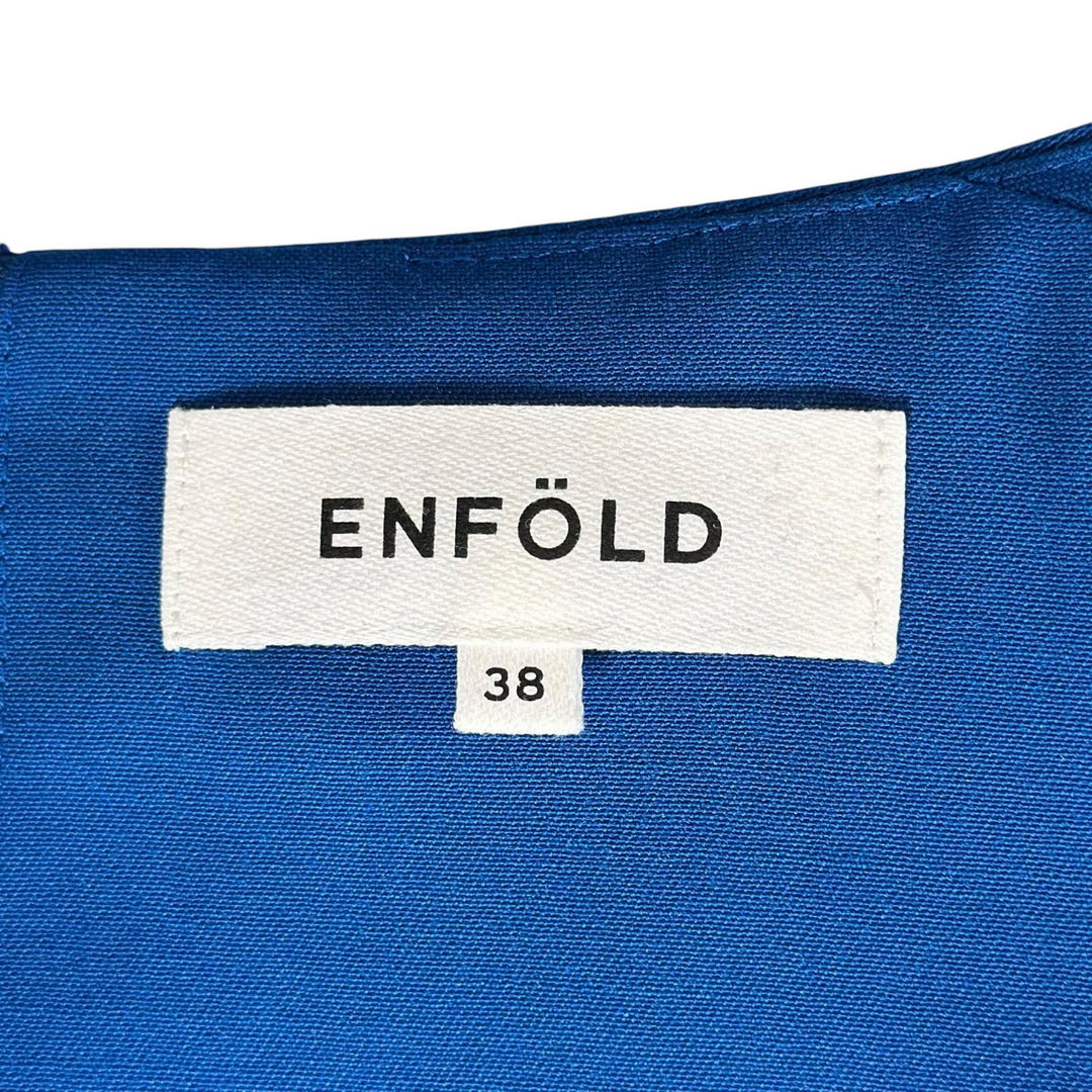 Excellent ENFOLD one piece Sleeveless long blue wool Women 38 300BS333-0410