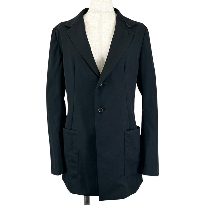 Excellent Y's Jacket Notched lapel single-breasted wool gabardine jacket wool