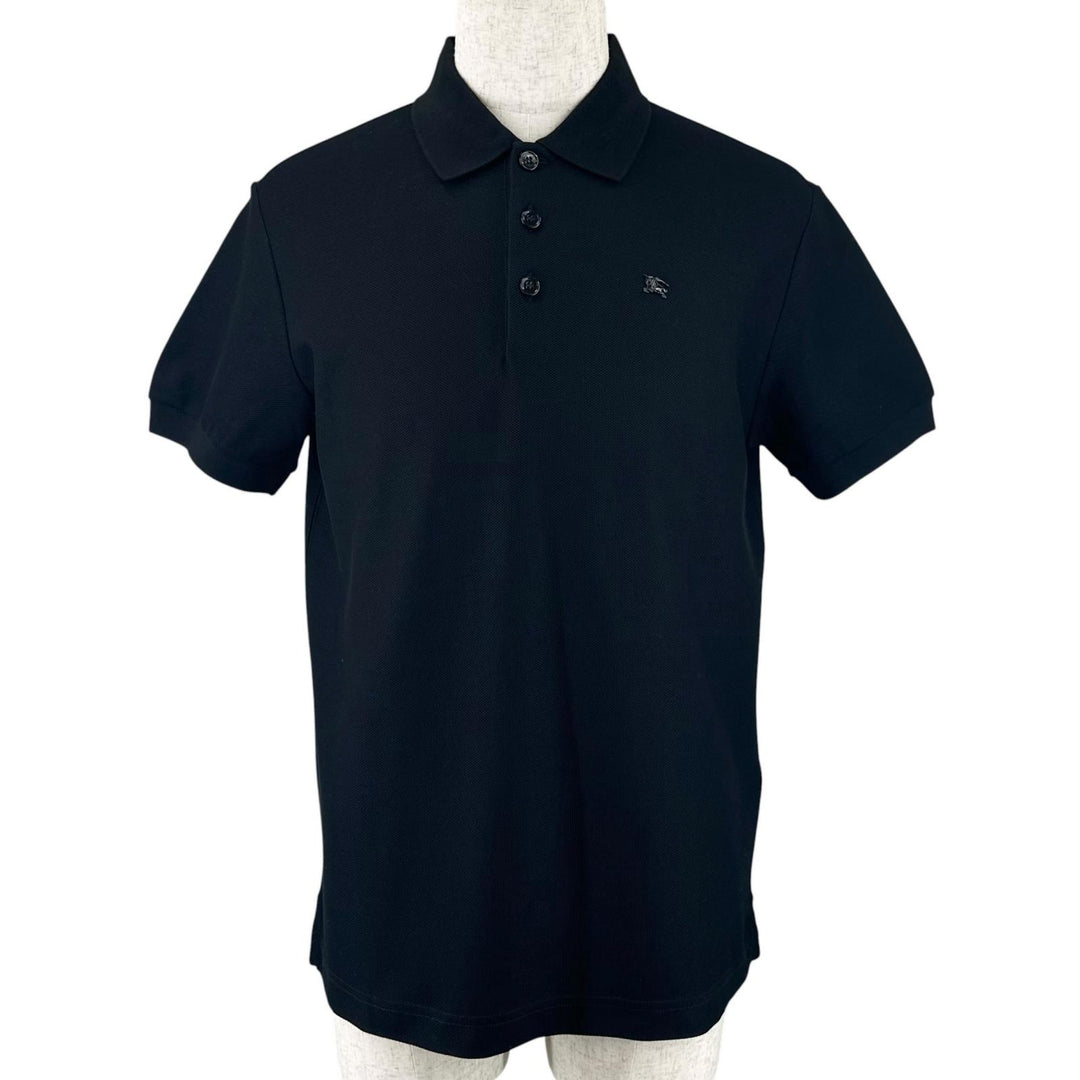 Great BURBERRY Short sleeve polo shirt Knight on horseback logo