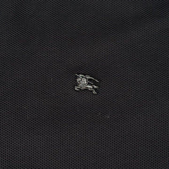 Great BURBERRY Short sleeve polo shirt Knight on horseback logo