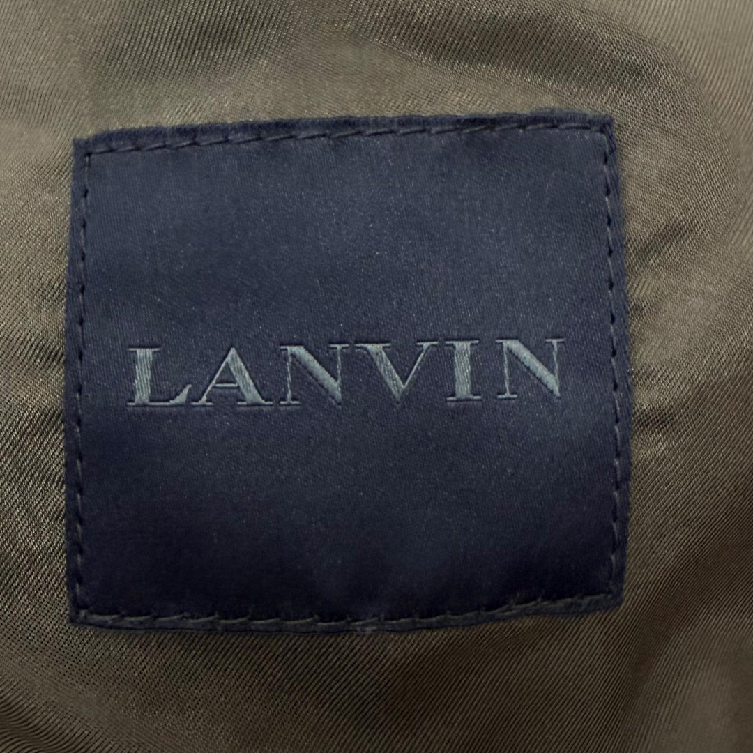 Great LANVIN Bomber jacket Luca Ossendriver Ruby red Lamb leather mens 48