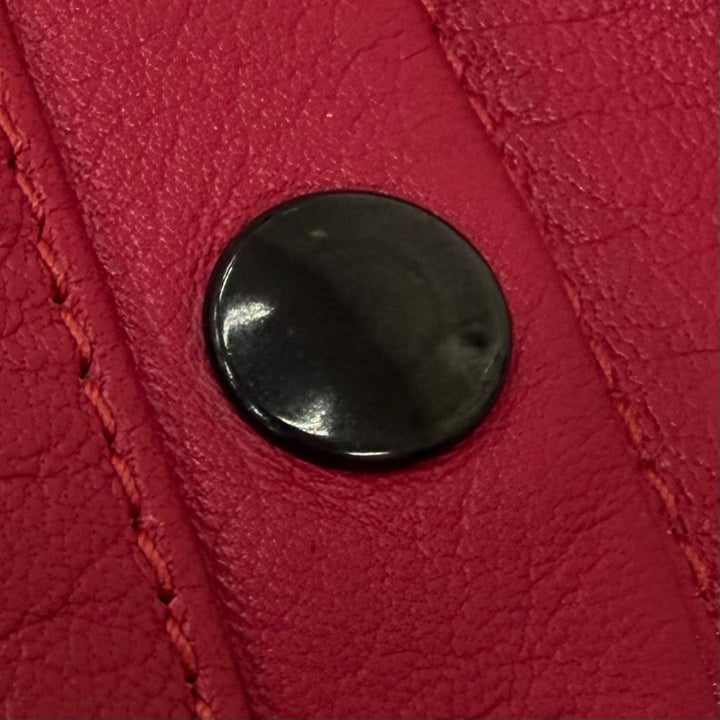 Great LANVIN Bomber jacket Luca Ossendriver Ruby red Lamb leather mens 48
