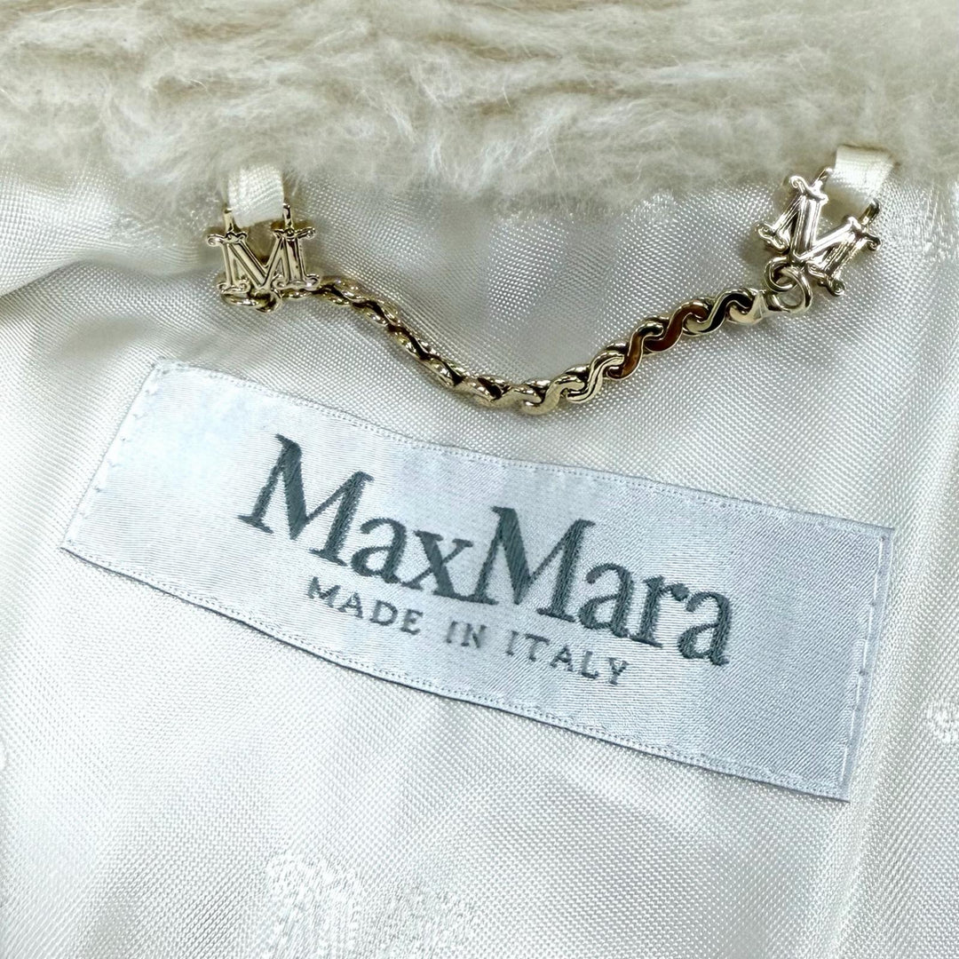 Excellent Max Mara poncho Teddy bear Cape white alpaca Women 24147311416