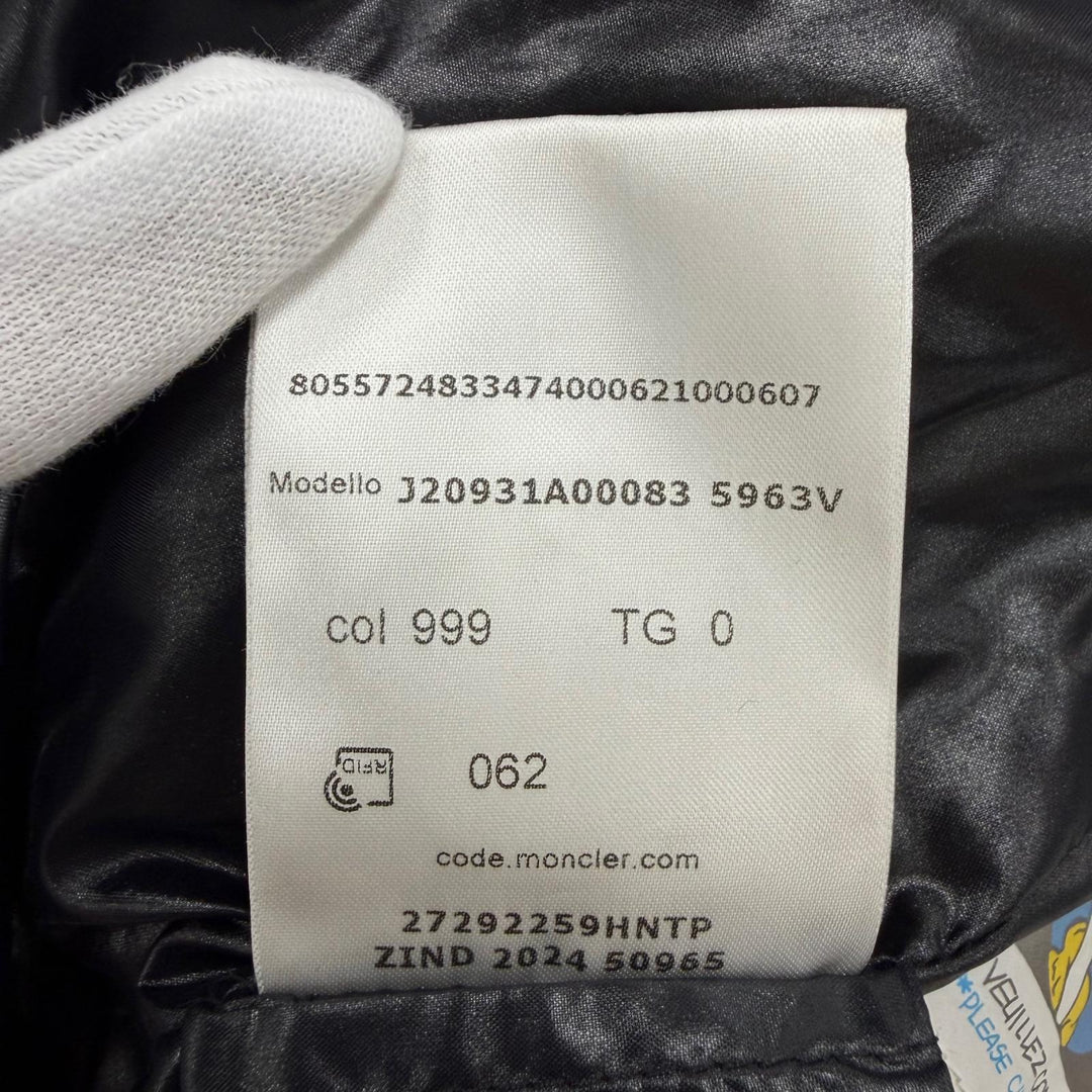 Great MONCLER Down jacket BAYARD Logo patch and hood ZIP UP black Women 0
