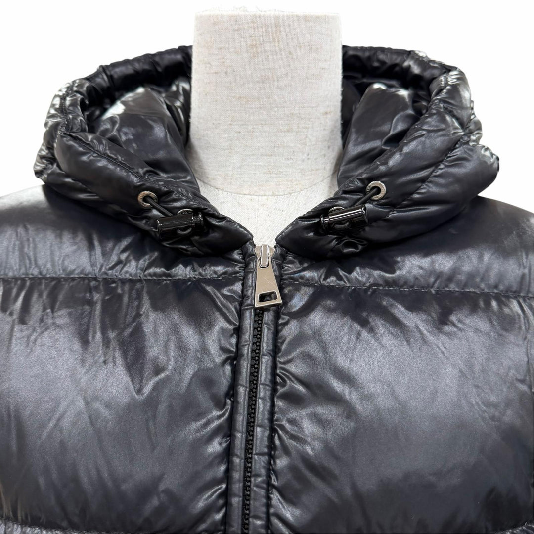 Great MONCLER Down jacket BAYARD Logo patch and hood ZIP UP black Women 0