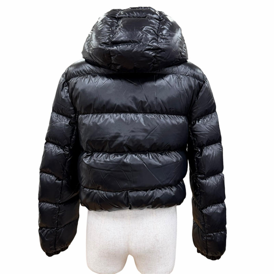 Great MONCLER Down jacket BAYARD Logo patch and hood ZIP UP black Women 0