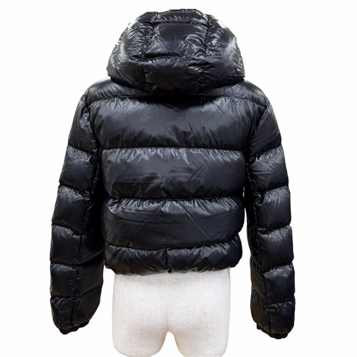 Great MONCLER Down jacket BAYARD Logo patch and hood ZIP UP black Women 0