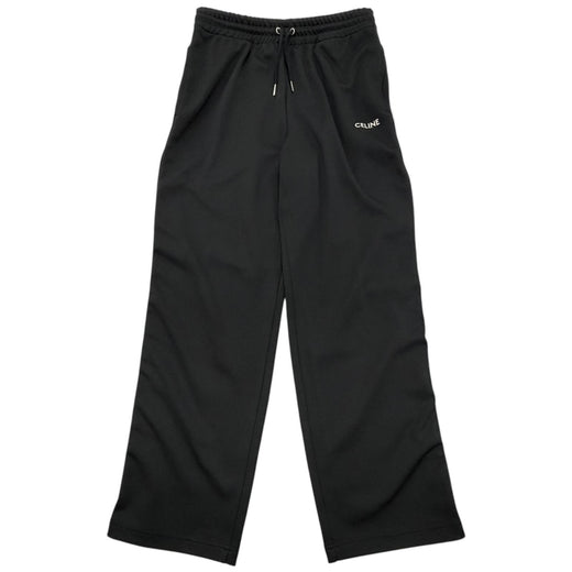 Great CELINE Pants Logo embroidery double-faced side stripe track jacket black