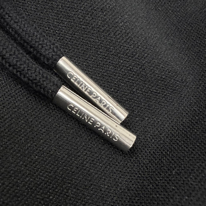 Great CELINE Pants Logo embroidery double-faced side stripe track jacket black