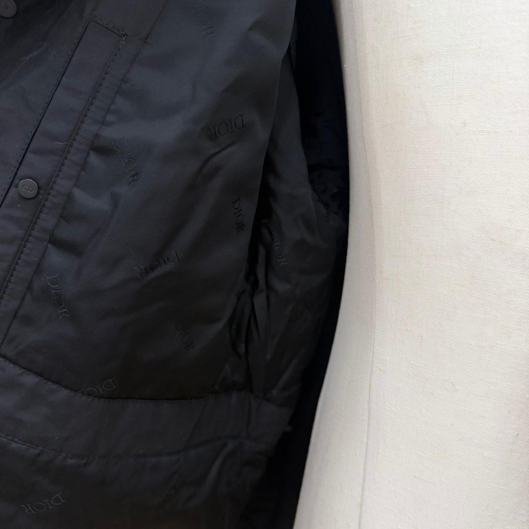 Great DIOR coat Back logo embroidery, hooded, padded, jacket IT 50 413C303B6281