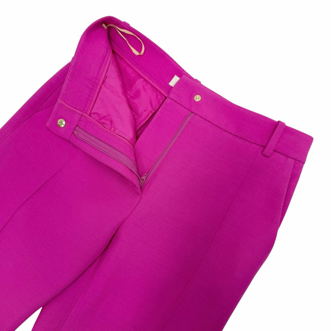 Excellent VALENTINO Rockstud Center-Pressed Flare Pants pink wool 36 2B3RB5601CF