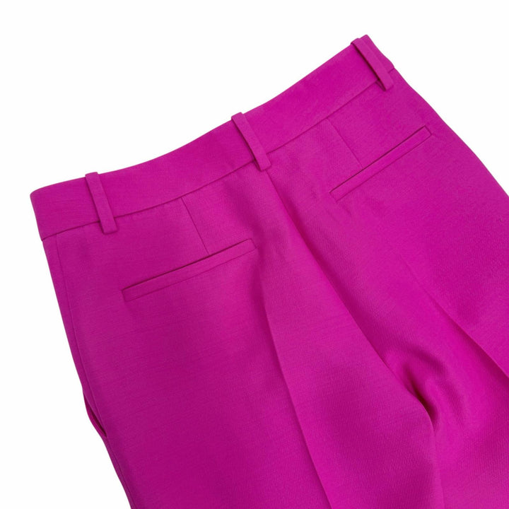 Excellent VALENTINO Rockstud Center-Pressed Flare Pants pink wool 36 2B3RB5601CF