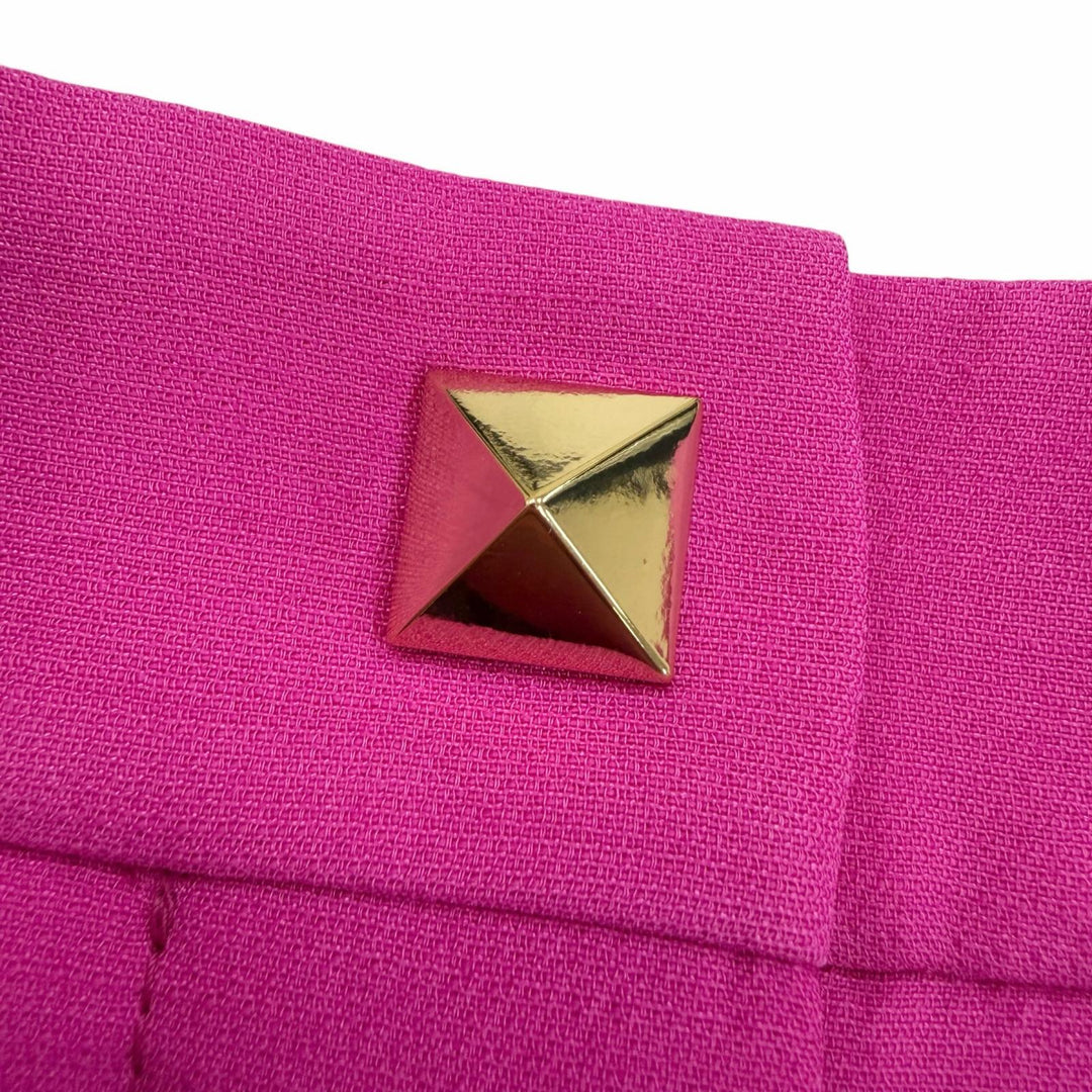 Excellent VALENTINO Rockstud Center-Pressed Flare Pants pink wool 36 2B3RB5601CF