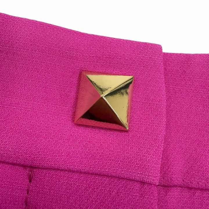 Excellent VALENTINO Rockstud Center-Pressed Flare Pants pink wool 36 2B3RB5601CF