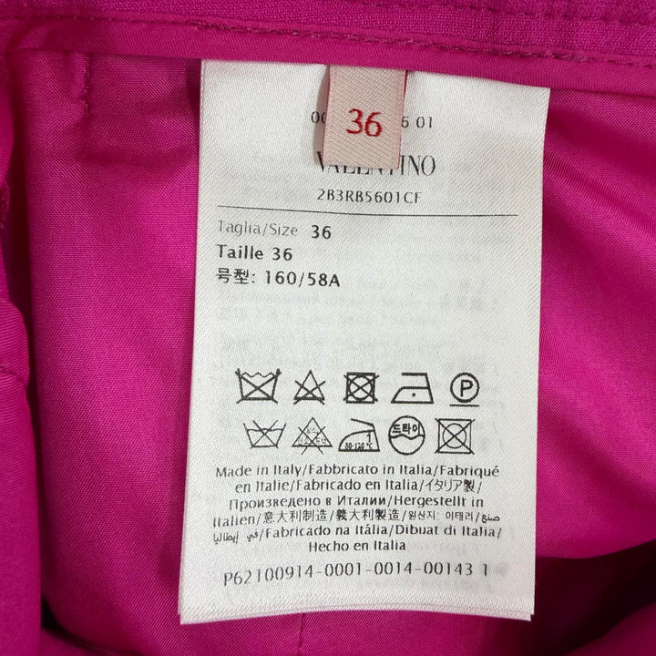 Excellent VALENTINO Rockstud Center-Pressed Flare Pants pink wool 36 2B3RB5601CF