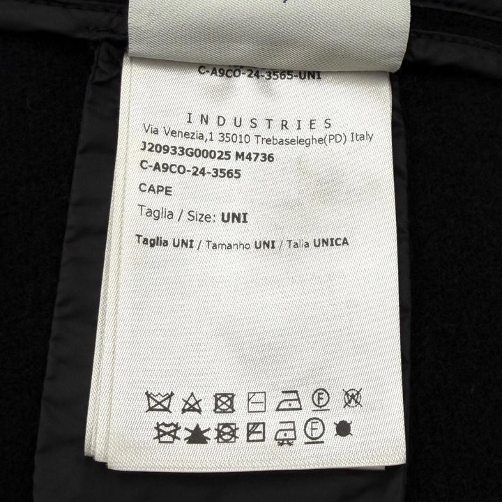 Great MONCLER poncho Logo patch, hooded, color-blocked cape wool J20933G00025