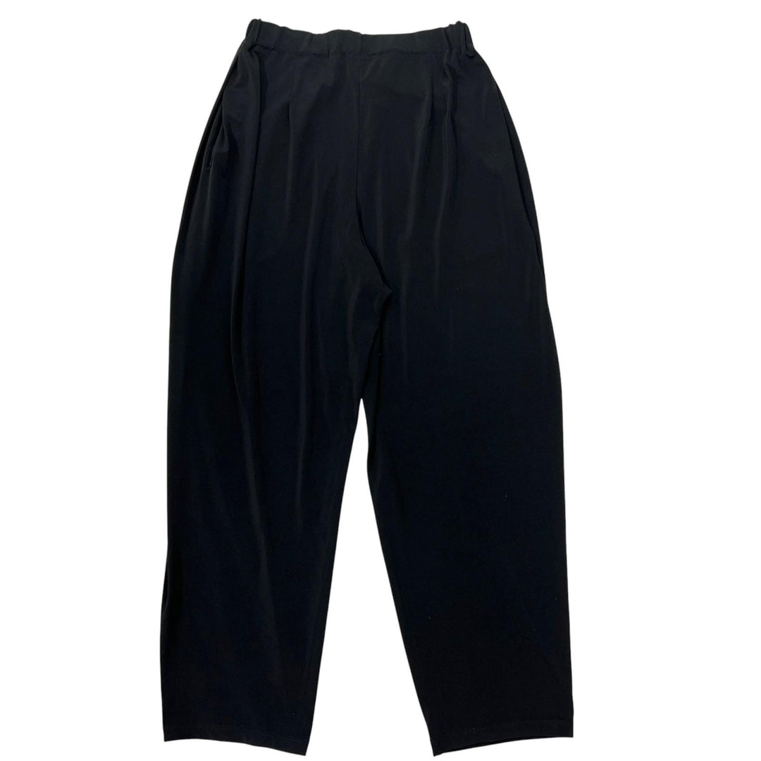 Excellent ISSEY MIYAKE Pants Tuck Wide black Triacetate Women 2 IM51JF725