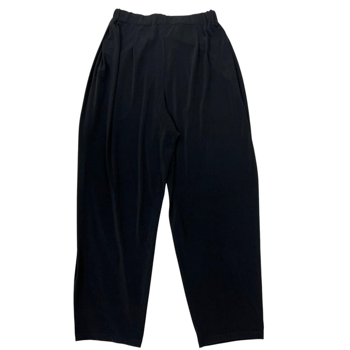 Excellent ISSEY MIYAKE Pants Tuck Wide black Triacetate Women 2 IM51JF725