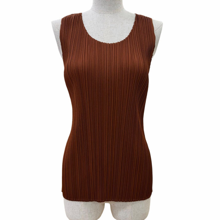 Excellent PLEATS PLEASE two-piece set Brown PP93-JK030/PP93-JK034/PP93-JF036