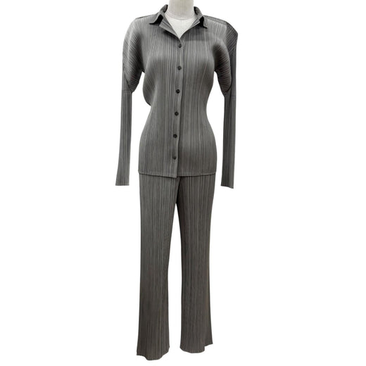 Excellent PLEATS PLEASE two-piece set tops khaki polyester Women PP04-JF643