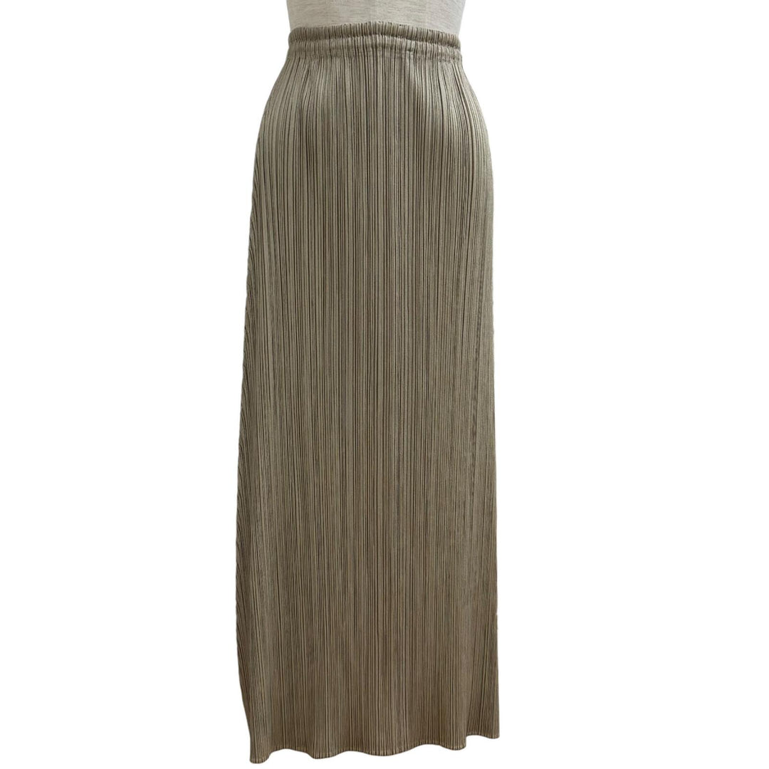 Excellent PLEATS PLEASE two-piece set Beige polyester PP23-JD501 PP14-JG694