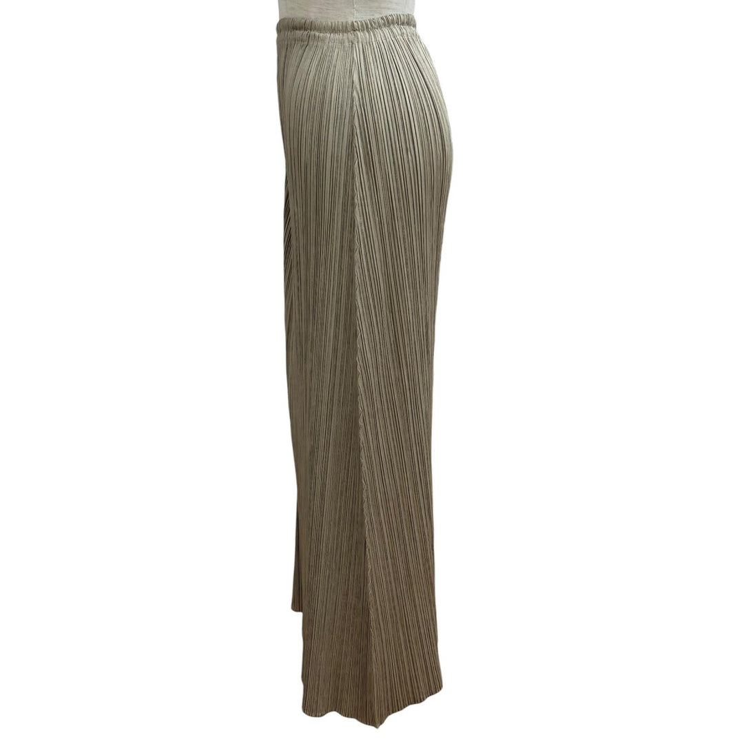 Excellent PLEATS PLEASE two-piece set Beige polyester PP23-JD501 PP14-JG694