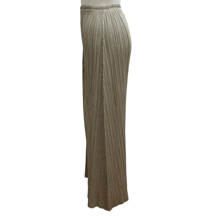 Excellent PLEATS PLEASE two-piece set Beige polyester PP23-JD501 PP14-JG694