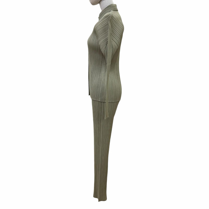 Excellent PLEATS PLEASE two-piece set green Women PP63-JJ301 PP03-JF404