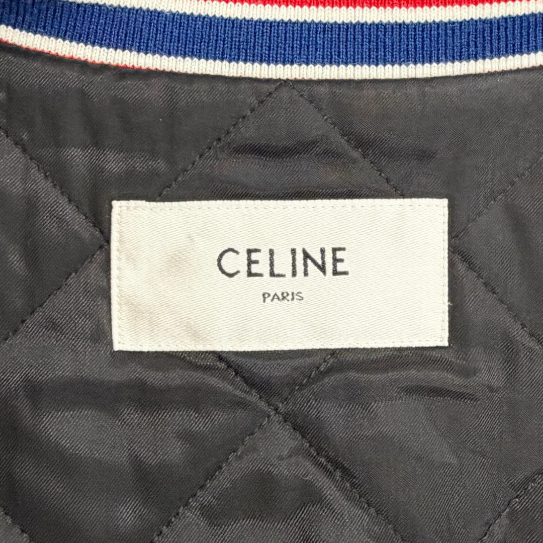 Excellent CELINE Stajan Classic Teddy Jacket Triomphe Leather 36 2W804896C