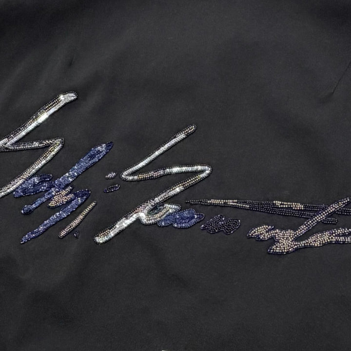 Excellent Yohji Yamamoto Blouson Sequin Logo Design Bomber Jacket 3 FV-J21-100