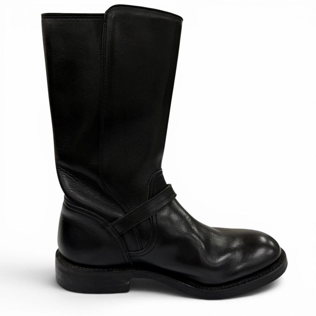 Very Good Tricker's short boots Engineer motorcycle boots black leather L7220