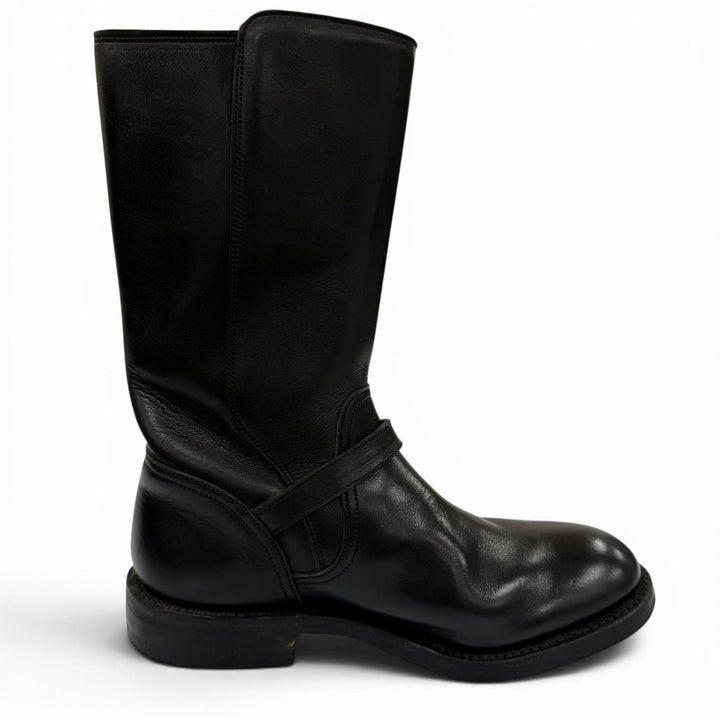 Very Good Tricker's short boots Engineer motorcycle boots black leather L7220