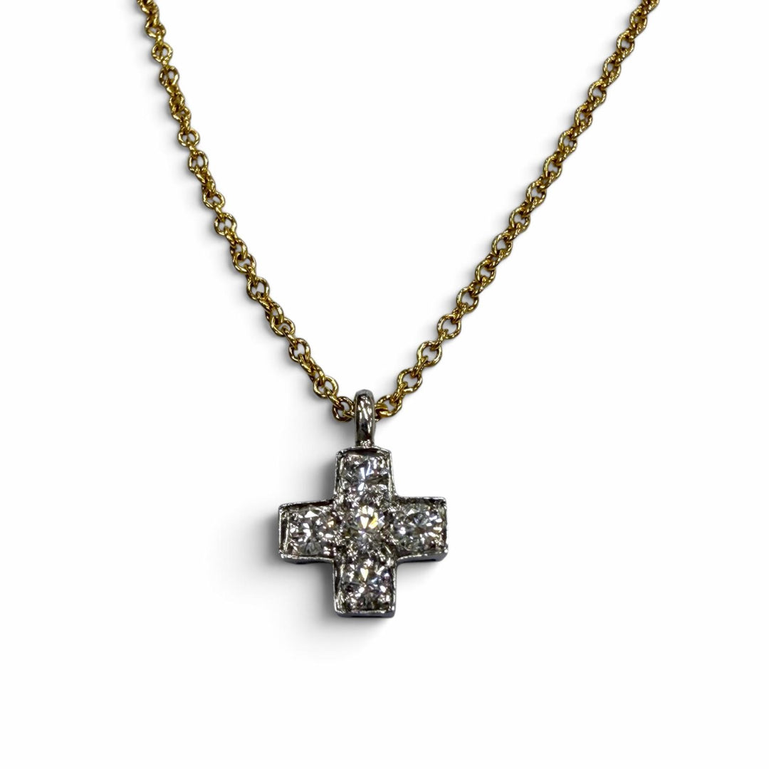Great TIFFANY&Co. Necklace Cruciform Yellow Gold 750 Women