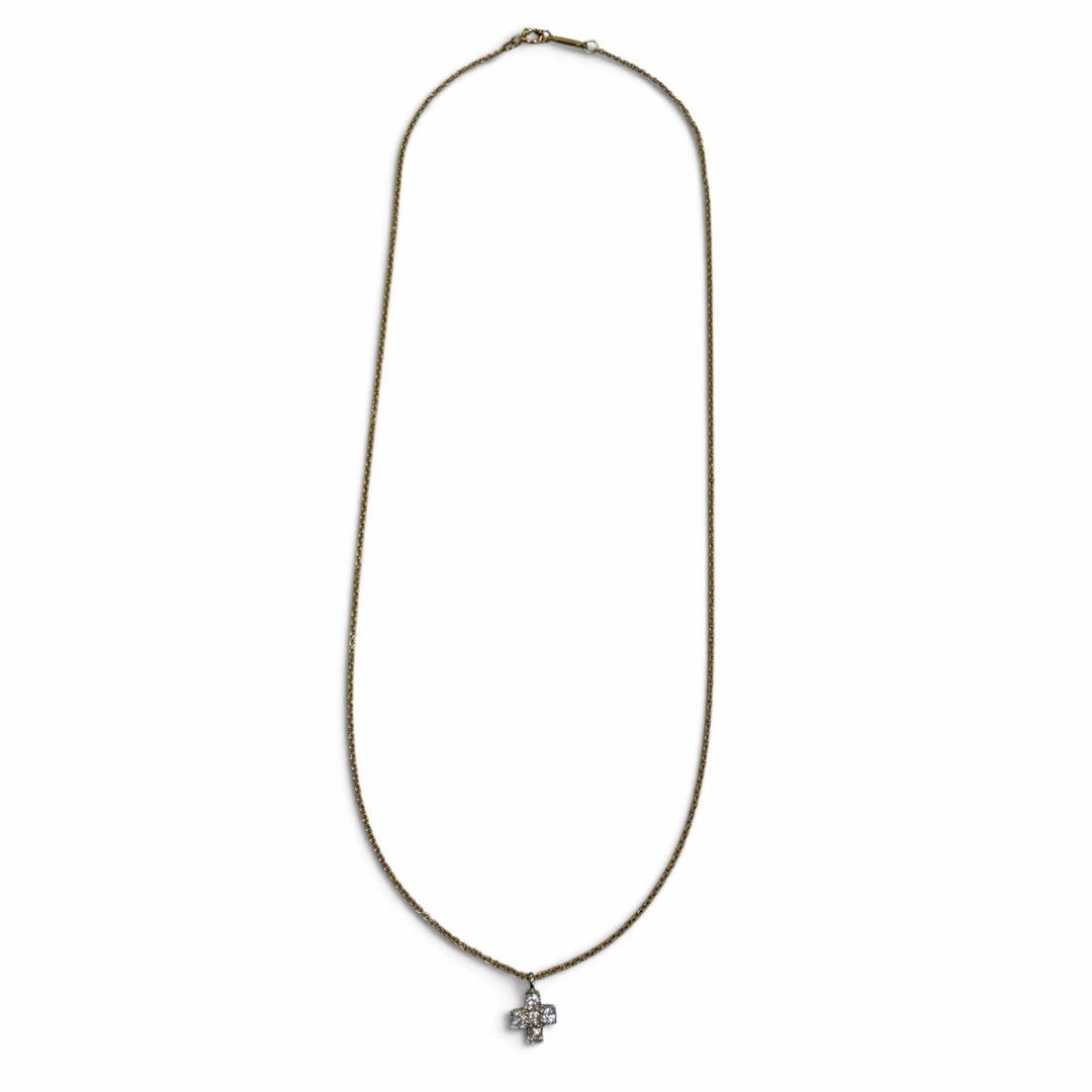 Great TIFFANY&Co. Necklace Cruciform Yellow Gold 750 Women
