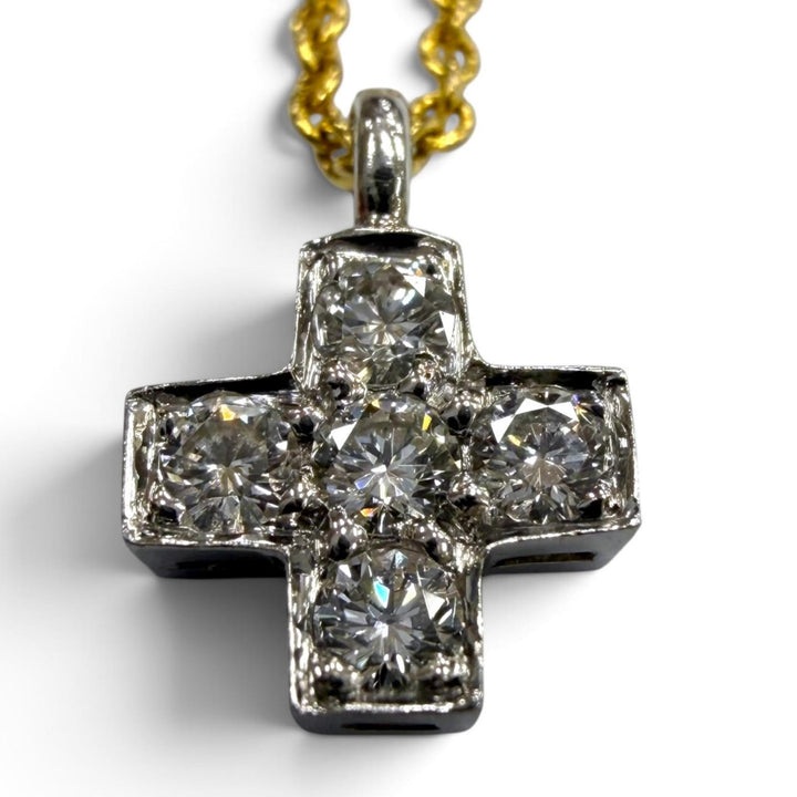 Great TIFFANY&Co. Necklace Cruciform Yellow Gold 750 Women