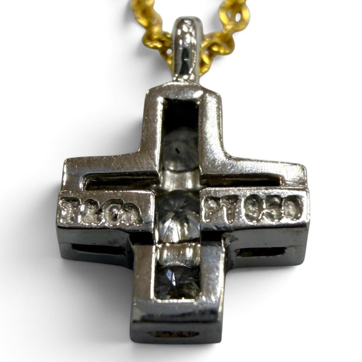 Great TIFFANY&Co. Necklace Cruciform Yellow Gold 750 Women