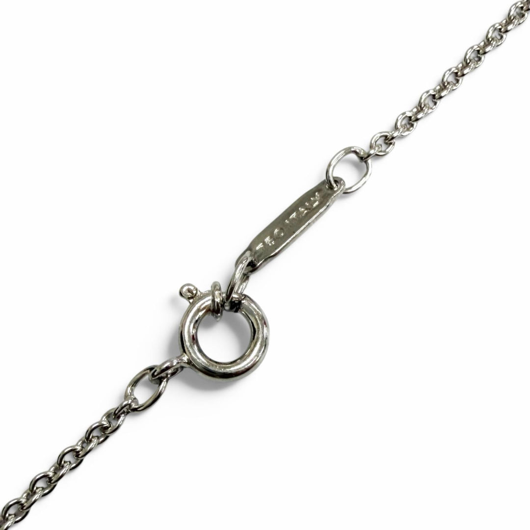 Great TIFFANY&Co. Necklace Atlas Open Medallion White gold 750 Women